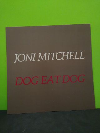 Joni Mitchell Dog Eat Dog Lp Flat Promo 12x12 Poster