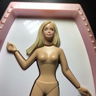 Vintage Barbie Pink Frame Outfit Display Flip & Fold You Be Fashion Designer Toy 2