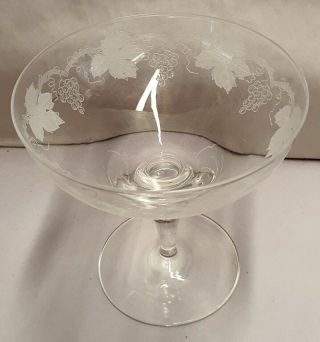 Vintage Grapevine Champagne Glass 10cm Tall