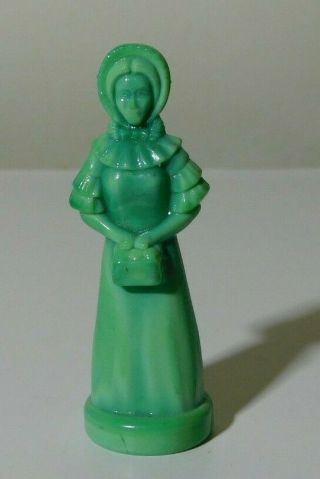 Degenhart " Eldena " Glass Doll 2.  5 " Figurine Green Slag
