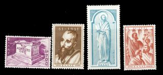 Greece: 1951 St.  Paul Set (4) Mi.  578 - 91 Mnh