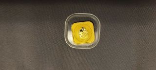 2016 Perth Australian Gold Square Map 1/10 Oz $15 Coin In Black Ring Case