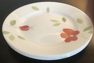 4 - Corelle GARDEN PARADISE Luncheon Plates 8 - 1/2” Pink Floral Retired 2