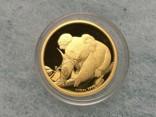 1/10 Oz Gold 2010 Perth Australian Koala Proof Coin.  9999 Capsule