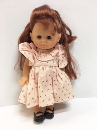 Corolle 10 " Corolline Red Hair Girl All Vinyl Jointed Doll In Tagged Clothes