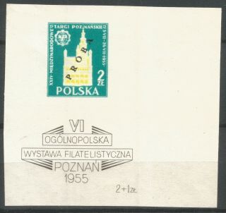 Poland,  Fi:block 14,  Green/yellow,  Proof With A Large Margins