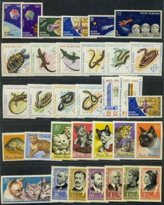 1965 Romania,  Rumänien,  Roumanie,  Rumania,  Year Set,  Jg= 107 Stamps,  1 S/s,  Cv$220/mnh