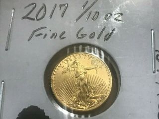 2017 Gold American Eagle 1/10 Oz Ounce Uncirculated