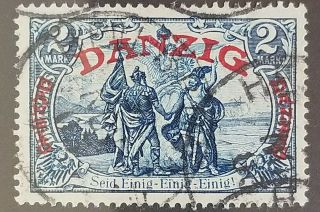 German Danzig Rare Signed Very Fine Stamp 68