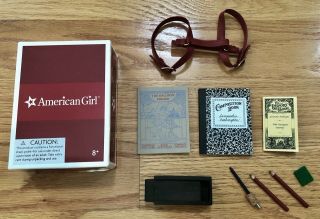 American Girl Doll Samantha Retired Book Strap And Supplies School
