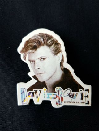 David Bowie Collectible Memorabilia Pin From 1987 Never Let Me Down Album 2
