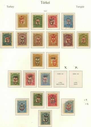 Turkey 1917 Stamp Selection X 20 And Unchecked And As Received