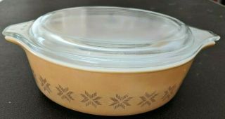 Vintage Pyrex Town And Country Orange 471 Small Pint Casserole Bowl With Lid