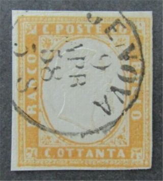 Nystamps Italian States Sardinia Stamp 14b $760