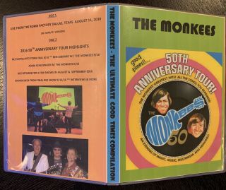 The Monkees Live 2016 Dvd 50th Nesmith Jones Dolenz Tork (2 Disc Set)