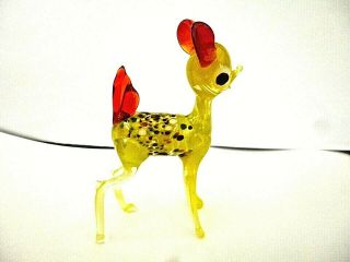 Yellow/red And Multi Colour Deer Possibly Murano