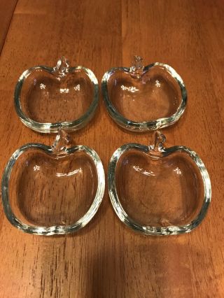 Apple - Shaped Small Glass Bowls - Set Of 4