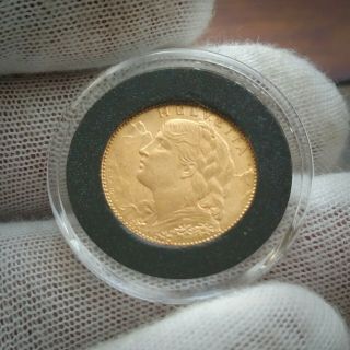 1922 Switzerland 10 Francs Swiss Gold Coin In Capsule