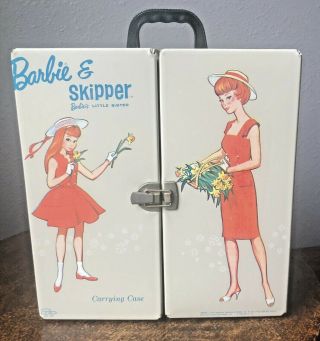 Vintage 1964 Mattel Barbie And Skipper Doll Case
