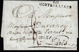 1807 Revolutionary War Annexation Of Montbelliard.  " 66 / Montbelliard H/s