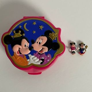 Vintage Polly Pocket Disney Minnie & Mickey Mouse Playcase Bluebird With Figures