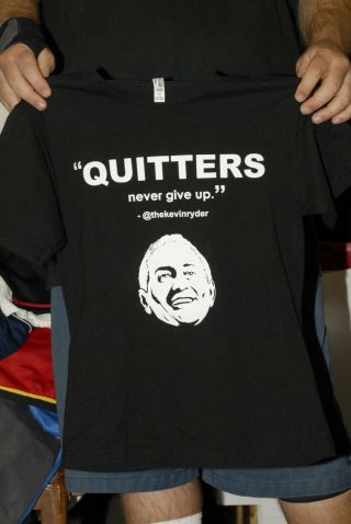 Kroq Los Angeles T Shirt Kevin And Bean Quitters Never Give Up Small Indie Rock