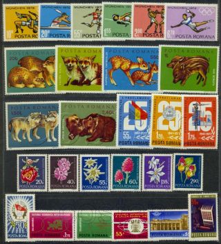 1972 Romania,  Rumänien,  Roumanie,  Rumania,  Complete Year Set=88 Stamps,  7s/s,  $195,  Mnh