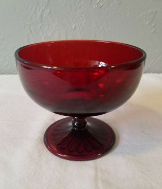 Anchor Hocking Royal Ruby Red Glass Tall Sherbet Or Champagne Glass
