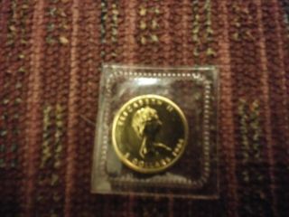 1/10 Oz Canadian Gold Maple Leaf $5 Coin (1984)