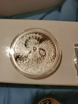 5oz 2018 Mark Of The Beast Pr - Death Of The Dollar 13 Silver Shield 71 Of 275