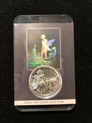 2x 1 Oz.  999 Silver Gwen The Good Luck Fairy Tom Grindberg Proof Coin