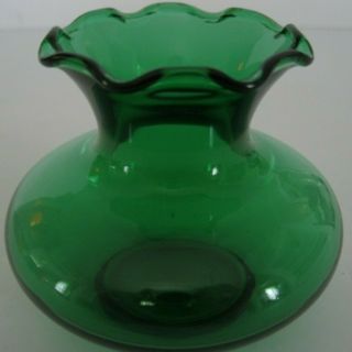 Vintage Anchor Hocking Forest Green Small Bud Vase 3 1/4 " Tall