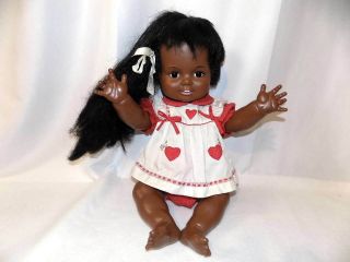 1972 Ideal African American Black Baby Crissy Grow Hair Doll
