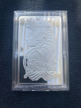 Pamp Suisse 5 Oz Silver Bar 999.  0 With Assay Card