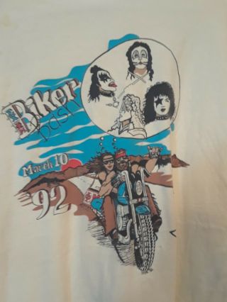 Kiss Fraternity Biker Bash T Shirt 1992 Sigma Chi Phi Mu University Of Tennessee