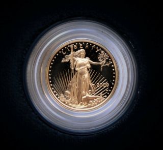 2000 W US 1/10 OZ $5 American Eagle Gold Bullion Coin Proof w/OGP and 3