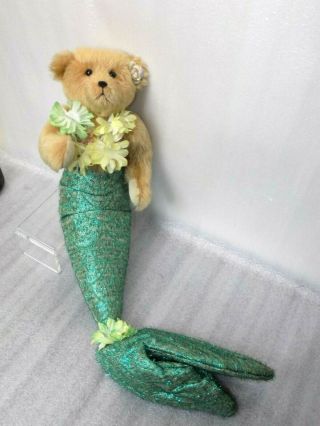Magnificent Rare Large 1983 Signed " Emerald 5 " Collectible Mermaid Teddy Bear