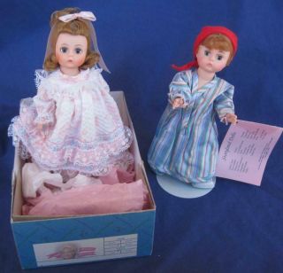 Madame Alexander Peter Pan 2 Dolls Wendy & John Stands Tags 1 Box Storyland Cute