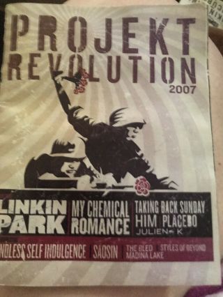 Linkin Park 2007 Projekt Revolution Booklet