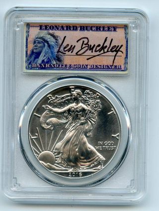 2016 (s) $1 American Silver Eagle 1oz Pcgs Ms70 Leonard Buckely