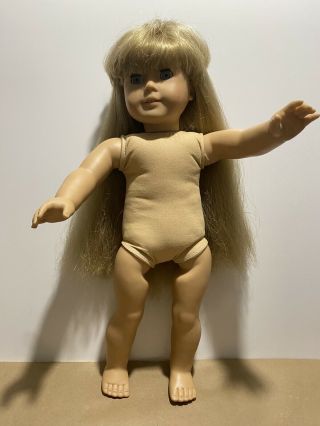 Pleasant Company,  American Girl Doll.  Long Blonde Hair W/bangs Blue Eyes Exc