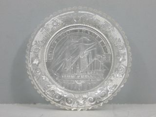 Antique Lacy Period Cup Plate Lee Rose Lr - 619a Ship Group Benjamin Franklin