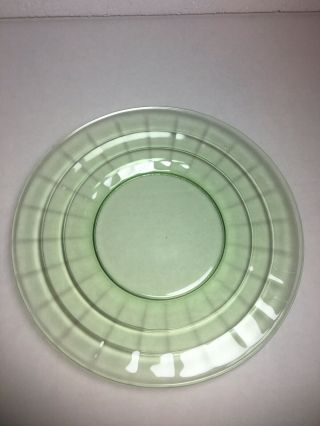 Vintage Green Depression Glass Small Plate 8 " Inch Round