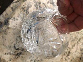 Gorgeous Lead Crystal Round Rose Bowl 5” Vase,  Clear Color