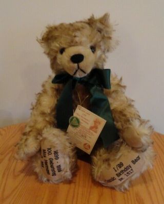 1999 Max Hermann Classic Birthday Bear 1517/2000 18 " Tall Germany With Tags