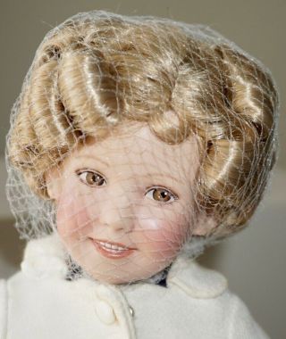 Shirley Temple 14 " Porcelain Doll Littles Grand Marshal Outfit Danbury