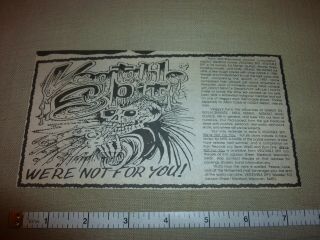 Vegetable Spit Band Print Ad Clipping Punk Hardcore Medford Wisconsin