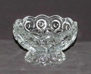 Le Smith Glass Co.  Moon And Star Crystal Small Low Footed Open Compote