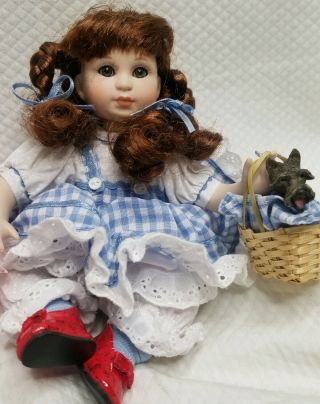 Rare Nib Marie Osmond Dorothy Tiny Tot Porcelain Doll Wizard Of Oz Discontinued