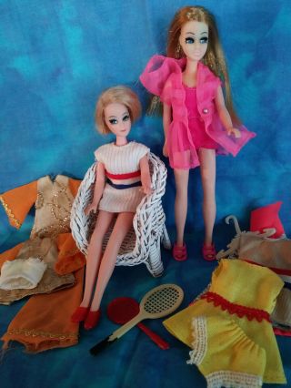 Topper Dawn & Jessica Dolls W/ Wicker Chair,  Swim Suit What A Racket Clone,  More